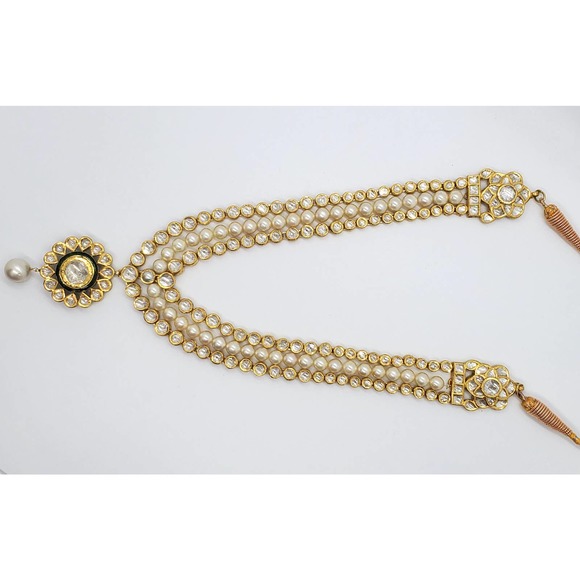 22kt Gold Indian Chokar Kundan Uncut Diamond Necklace - Picture 2 of 5